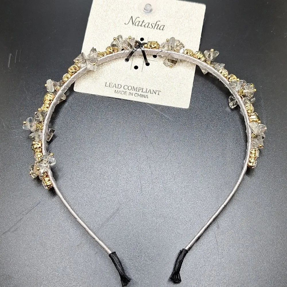 Bedazzled magpie headband crystal cluster crown